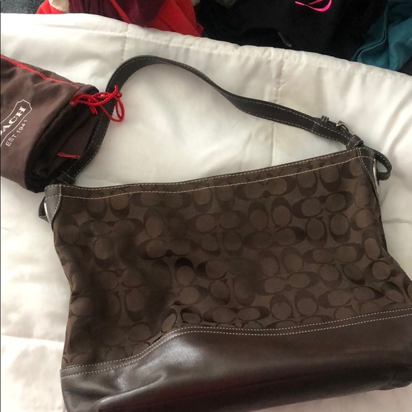 Coach Handbags - Brown Coach Shoulder Purse